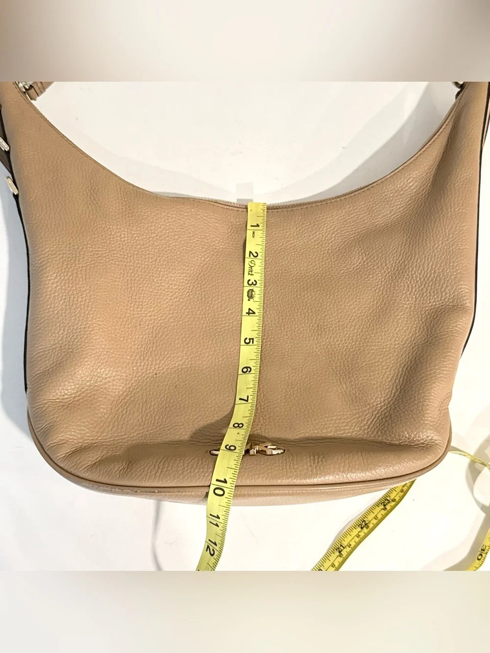 Michael Kors Izzy Large Leather Shoulder Bag mocha Bisque Crossbody Purse